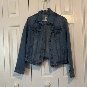 Old Navy Medium Blue Denim Jacket with Button Front
